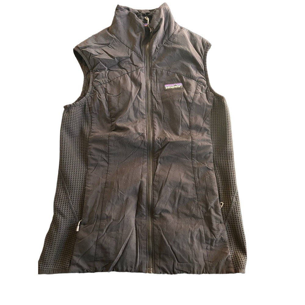 Patagonia Nano-Air Vest Women's Medium Black Full Zip Softshell Pockets